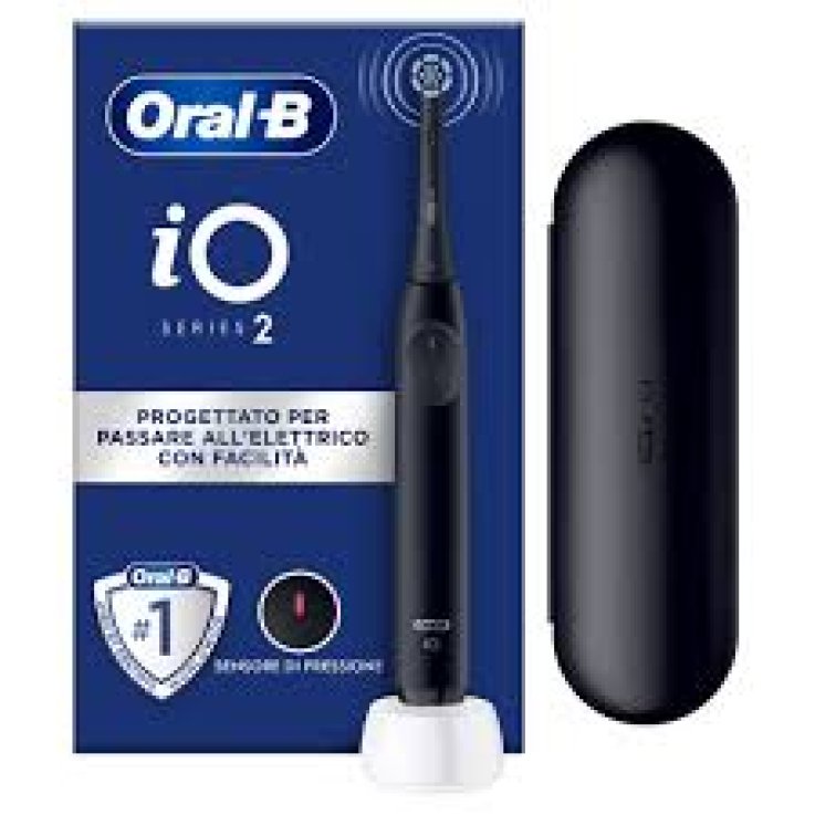ORALB POWER SPAZZOLINO ELETTRICO IO2 SERIES NIGHT BLACK + TRAVEL CASE