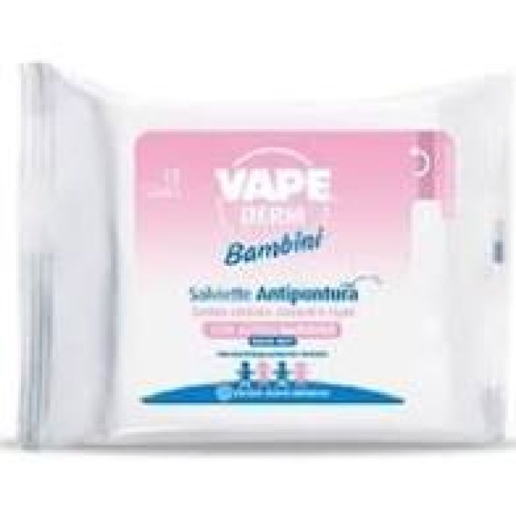 VAPE DERM KIDS SALVIETTE ANTIPUNTURA 15 PEZZI 04/21