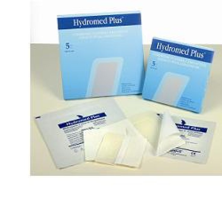 MEDICAZIONE DI IDROGEL CON BORDO ADESIVO HYDROMED PLUS 10X10CM 5 PEZZI