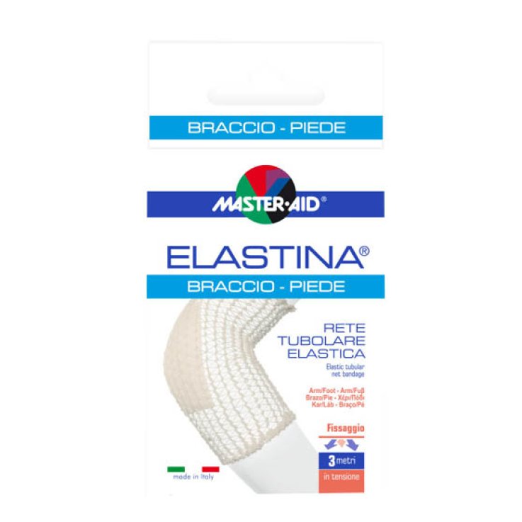 RETE TUBOLARE ELASTICA IPOALLERGENICA MASTER-AID ELASTINA BR ACCIO/PIEDE 3 MT IN TENSIONE CALIBRO 4 CM
