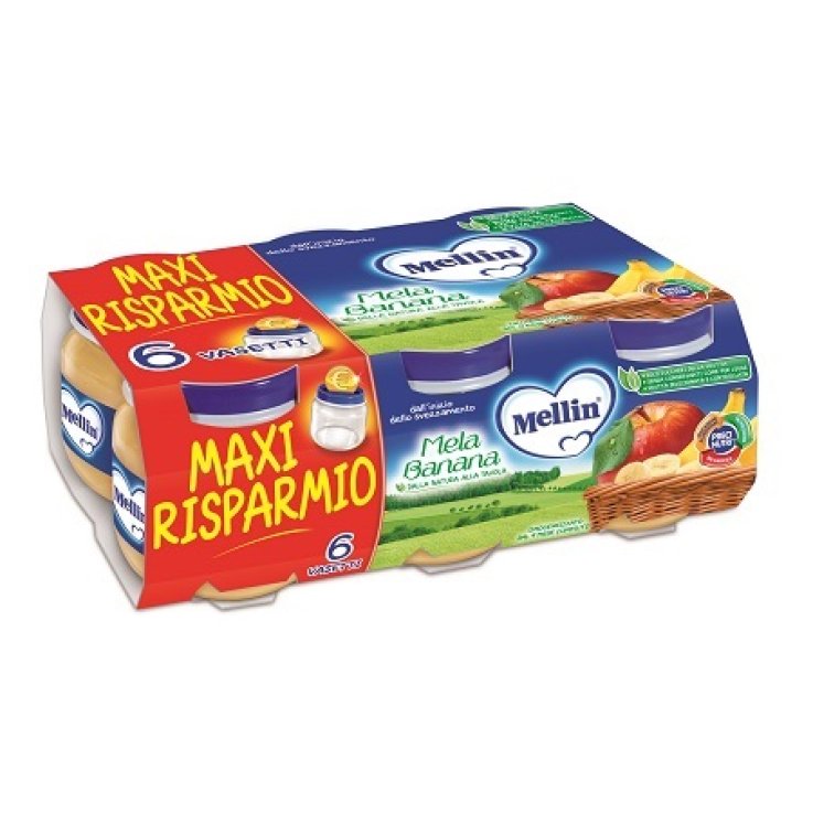 MELLIN OMOGENEIZZATO MELA BANANA 100 G 6 PEZZI