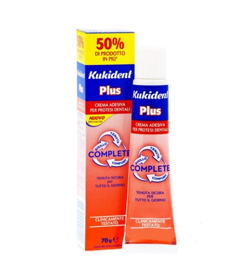 KUKIDENT PLUS COMPLETE CREMA ADESIVA PER PROTESI DENTARIE 70 G