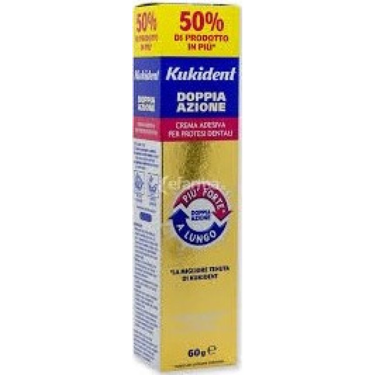 KUKIDENT PLUS DOPPIA AZIONE CREMA ADESIVA PER PROTESI DENTAR IE 60 G