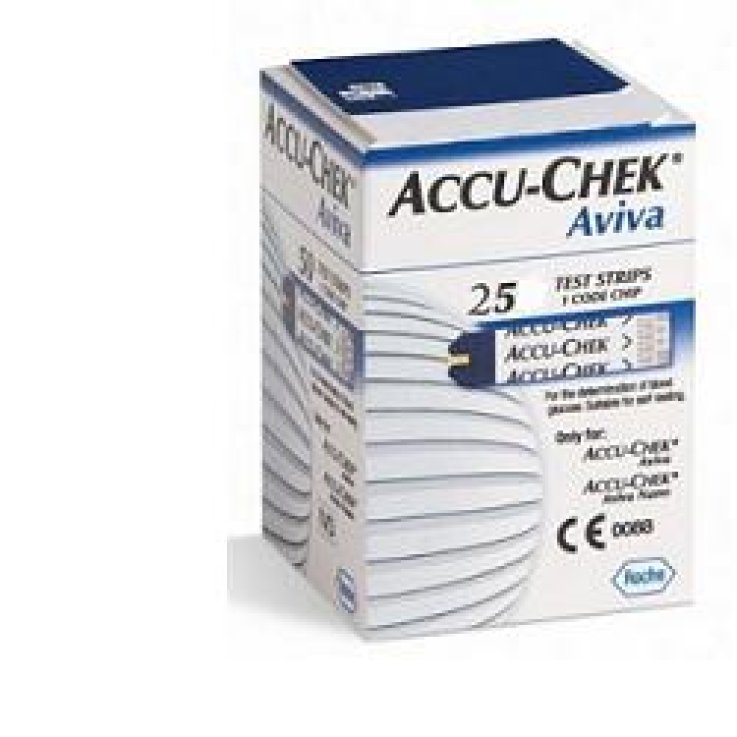 STRISCE MISURAZIONE GLICEMIA ACCU-CHEK AVIVA BRK RETAIL 25 P EZZI