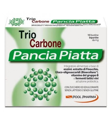 TRIOCARBONE PANCIA PIATTA 10 + 10 BUSTINE