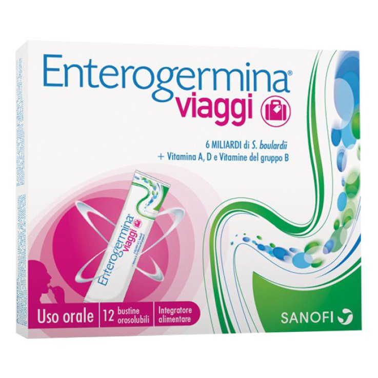 ENTEROGERMINA VIAGGI 12 BUSTINE OROSOLUBILI CONFEZIONE STAND ARD
