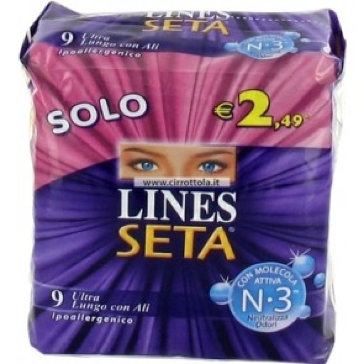 ASSORBENTI IGIENICI FEMMINILI LINES SETA ULTRA LUNGO 9 PEZZI