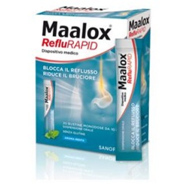 SOSPENSIONE ORALE MAALOX REFLURAPID 20 BUSTINE MONODOSE DA 1 0 ML