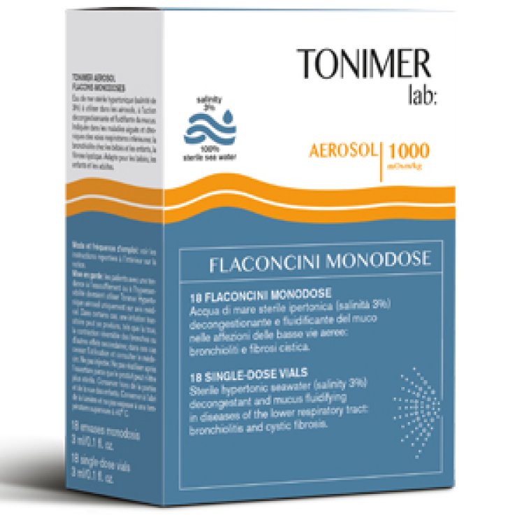 TONIMER LAB HYPERTONIC AEROSOL MONODOSE 18 FLACONI 3 ML