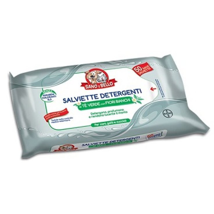 SANO E BELLO SALVIETTE DETERGENTI TE' VERDE 50 PEZZI