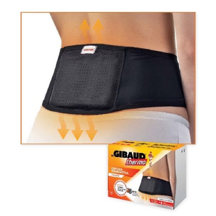 GIBAUD CINTURA TERMOATTIVA  RIUTILIZZABILE + 8 CEROTTI AUTOR ISCALDANTI