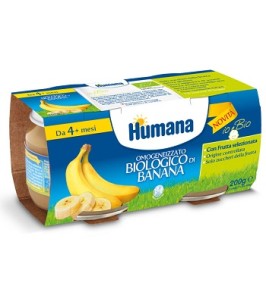 HUMANA OMOGENEIZZATO BANANA BIOLOGICO 2 VASETTI 100 G