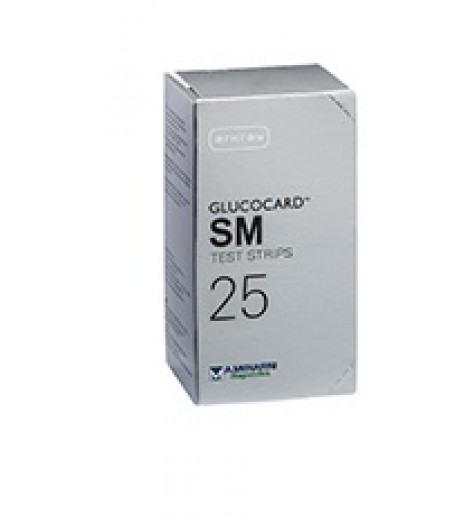 TEST STRIPS PER MISURAZIONE GLICEMIA GLUCOCARD SM 25 PEZZI