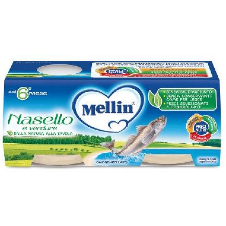 MELLIN OMOGENEIZZATO NASELLO 4 PEZZI X 80 G