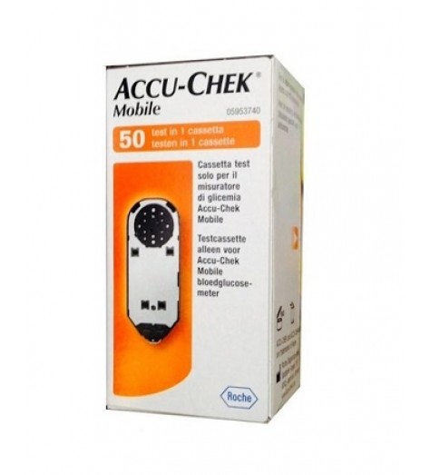 STRISCE MISURAZIONE GLICEMIA ACCU-CHEK MOBILE 50 TEST MIC 2