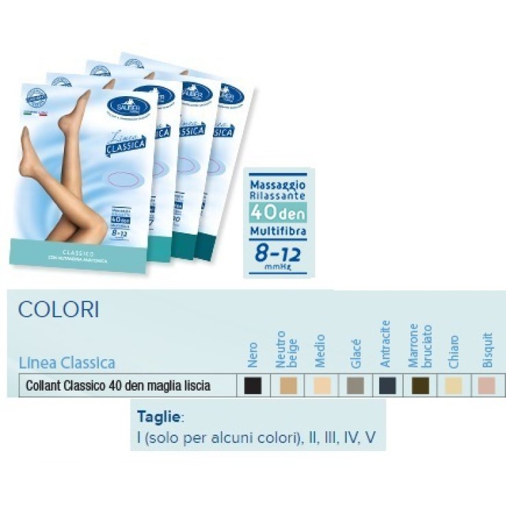 SAUBER COLLANT 40 DENARI COLORE MEDIO MAGLIA LISCIA 4 LINEA CLASSICA