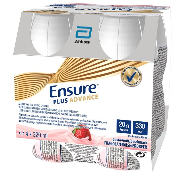 ENSURE PLUS ADVANCE FRAGOLA 4 BOTTIGLIE DA 220 ML