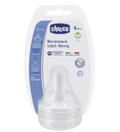 CHICCO TETTARELLA WELL BEING 4 MESI+ FAST SILICONE 2 PEZZI