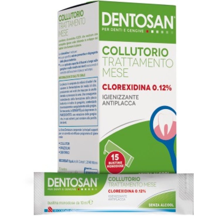 DENTOSAN COLLUTORIO MONODOSE TRATTAMENTO MENSILE 0,12% 15 BU STINE DA 10 ML