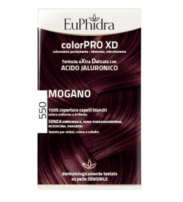 EUPHIDRA COLORPRO XD 550 MOGANO GEL COLORANTE CAPELLI IN FLA CONE + ATTIVANTE + BALSAMO + GUANTI