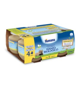 HUMANA OMOGENEIZZATO DI MANZO BIO 4 X 80 G