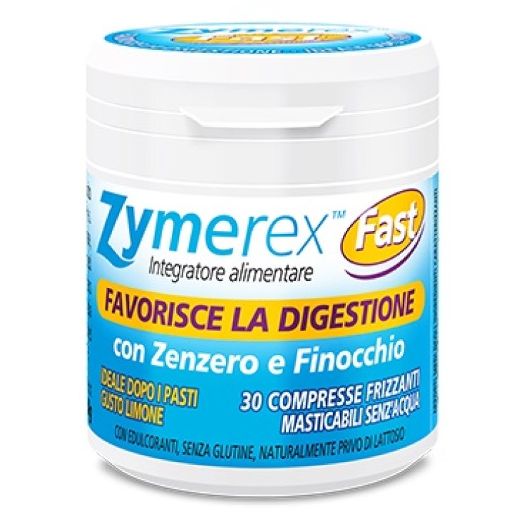 ZYMEREX FAST 30 COMPRESSE MASTICABILI CON ZENZERO E FINOCCHI O GUSTO LIMONE
