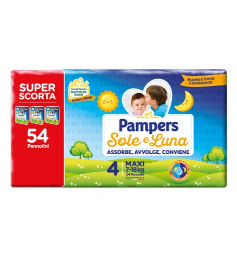 PAMPERS SOLE&LUNA TRIO MAXI 54 PEZZI