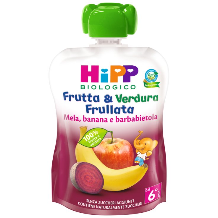 HIPP FRUT&VERD MEL/BAN/BAR 90G
