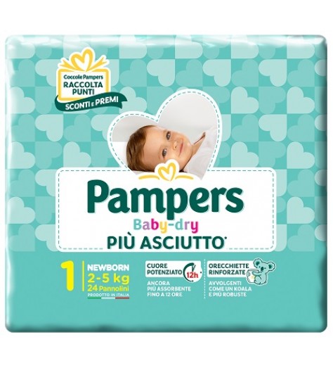 PAMPERS BABY DRY NEWBORN 24 PEZZI