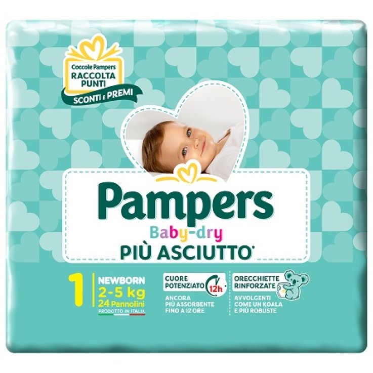 PAMPERS BABY DRY NEWBORN 24 PEZZI