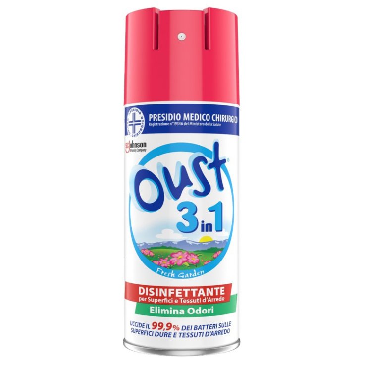 OUST 3 IN 1 FRESH GARDEN DISINFETTANTE SUPERFICI E TESSUTI D'ARREDO 400 ML