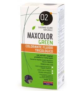 MAXCOLOR GREEN 02 CASTANO SCURO NATURALE 75 ML + BALSAMO 15ML