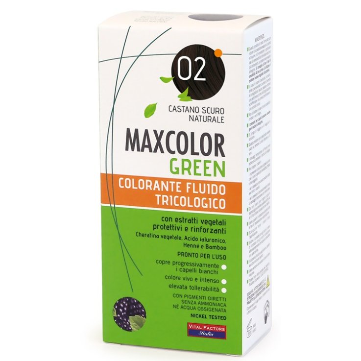 MAXCOLOR GREEN 02 CASTANO SCURO NATURALE 75 ML + BALSAMO 15ML