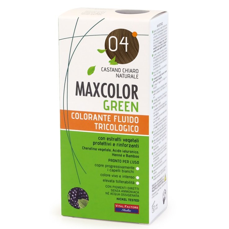 MAXCOLOR GREEN 04 CASTANO CHIARO NATURALE 75 ML + BALSAMO 15ML