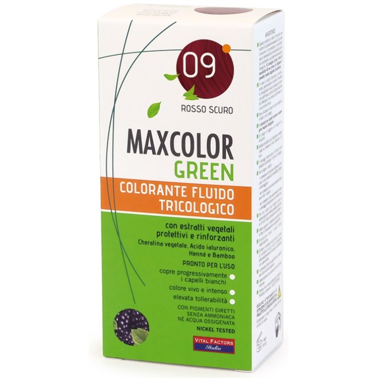 MAXCOLOR GREEN 09 ROSSO SCURO 75 ML + BALSAMO 15 ML