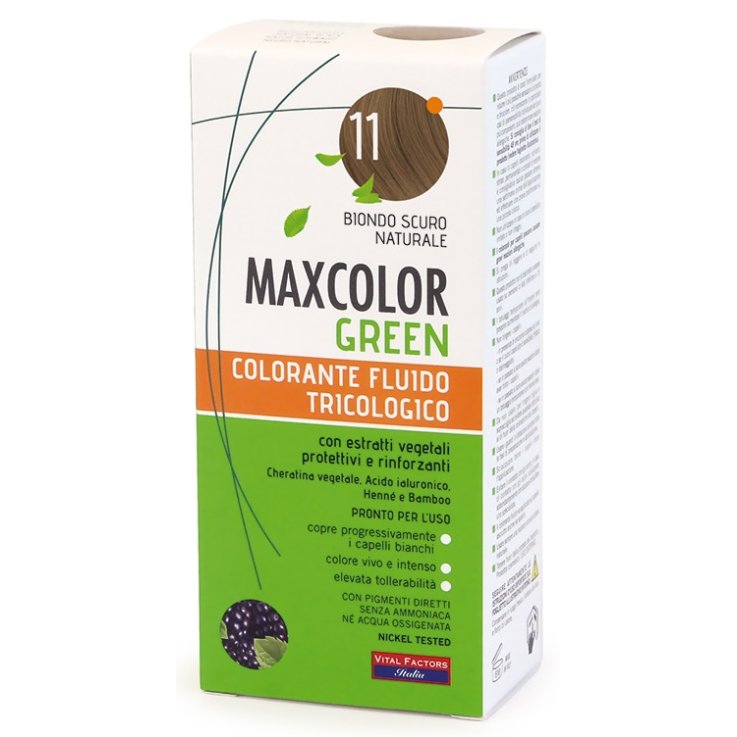 MAXCOLOR GREEN 11 BIONDO SCURO NATURALE 75 ML + BALSAMO 15 ML