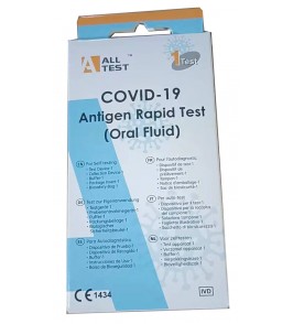 TEST ANTIGENICO RAPIDO COVID-19 ALLTEST AUTODIAGNOSTICO DETERMINAZIONE QUALITATIVA ANTIGENI SARS-COV-2 IN CAMPIONI SALIVARI MEDIANTE IMMUNOCROMATOGRAFIA