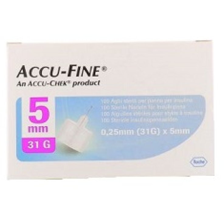 AGO PER PENNA DA INSULINA ACCU-FINE PEN NEEDLE ACCU-CHEK GAU GE 31 X 5MM 100 PEZZI