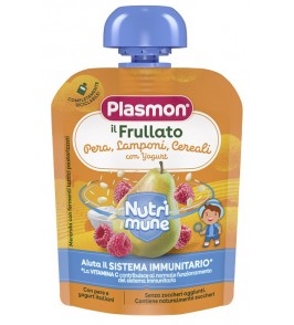 PLASMON NUTRI-MUNE PERA/LAMPONI E CEREALI CON YOGURT 85 G