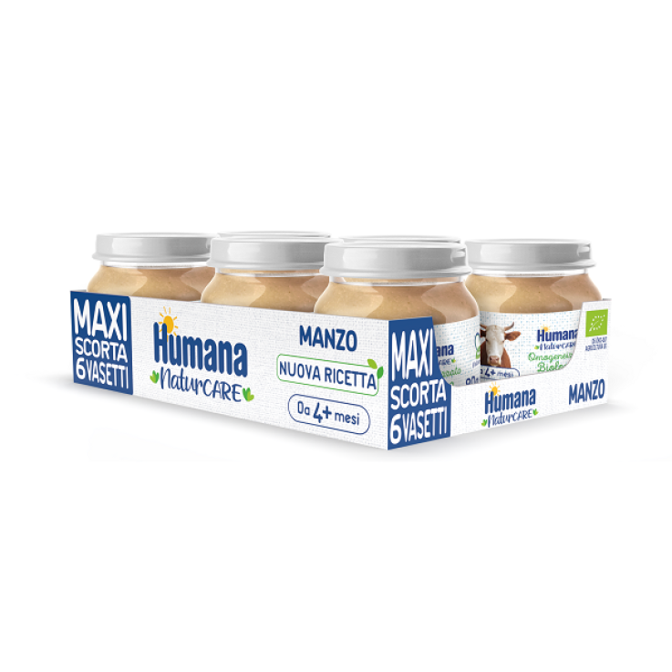HUMANA OMOGENEIZZATO MANZO BIO 6 VASETTI DA 80 G