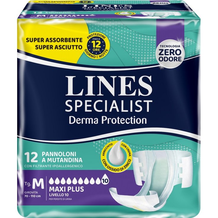 PANNOLONE MUTANDINA LINES SPECIALIST DERM AP M 12 PEZZI