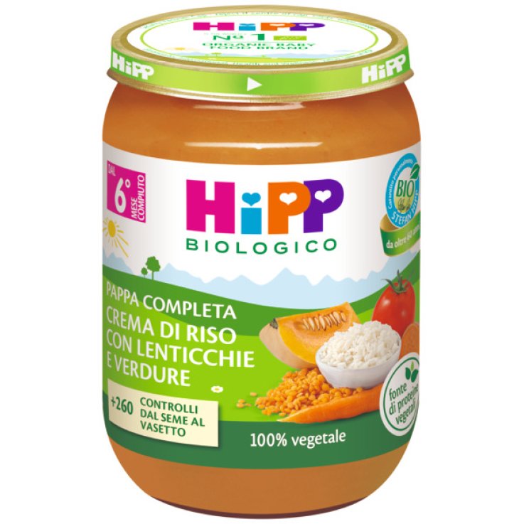 HIPP CREMA RISO LENT/VERD 190G