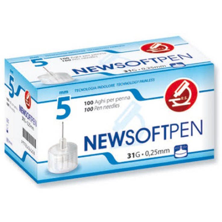 AGO PER PENNA DA INSULINA NEWSOFTPEN 31 GAUGE 5MM 0,25MM 100PEZZI
