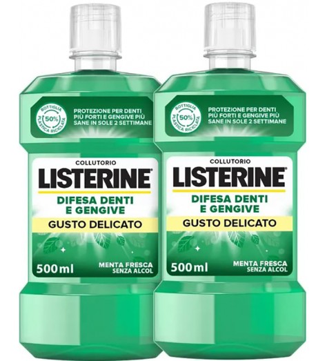 LISTERINE DENTI & GENGIVE GUSTO DELICATO 2 X 500 ML