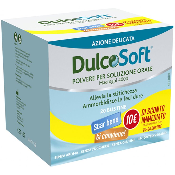 DULCOSOFT 20 BUSTINE BIPACK 1+1