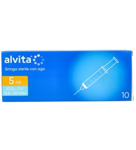 ALVITA SIRINGA 5 ML 23 GAUGE 10 PEZZI