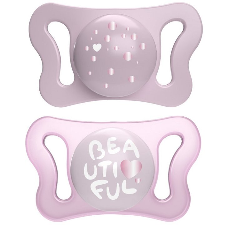 CHICCO SUCCHIETTO MICRO GIRL SILICONE 0-2M 2 PEZZI