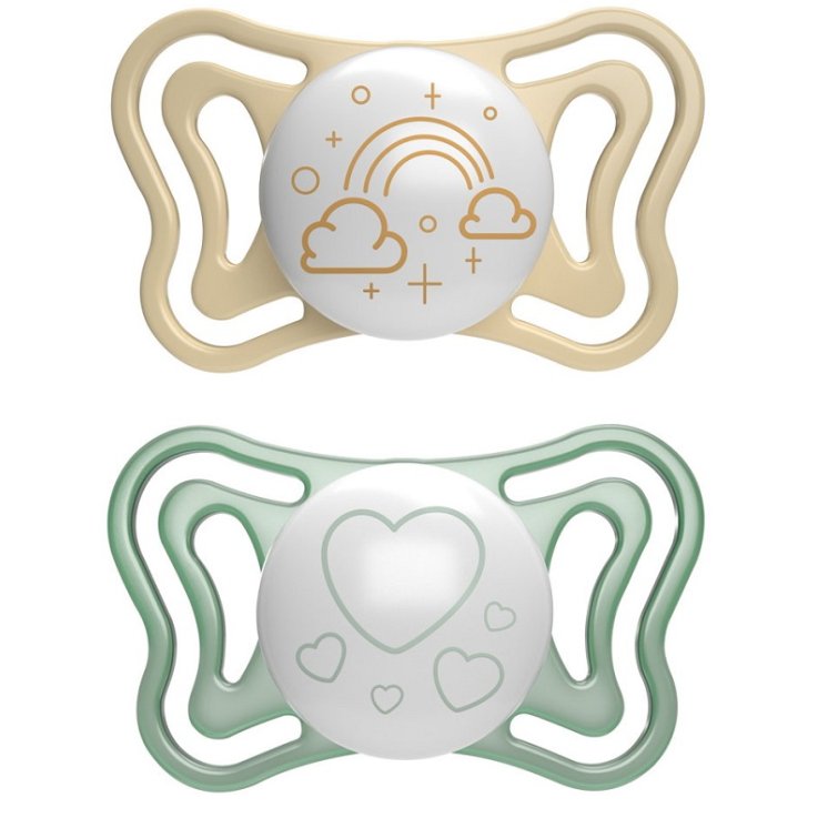 CHICCO SUCCHIETTO LIGHT LUMI SILICONE 2-6M 2 PEZZI