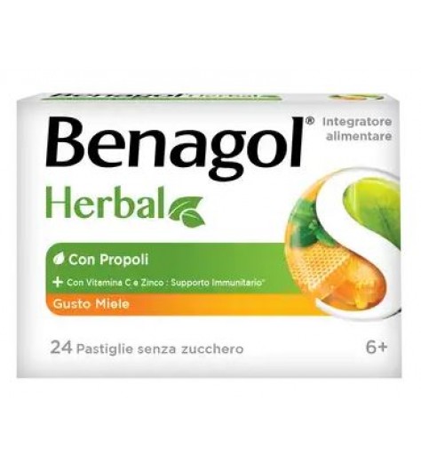 BENAGOL HERBAL MIELE 24PAST