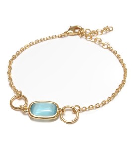 FARMA BIJOUX BRACCIALE QUARZO TURCHESE GOLD